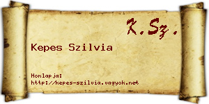 Kepes Szilvia névjegykártya